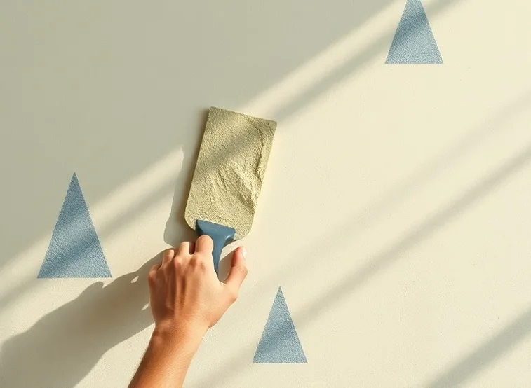 Application d'un enduit décoratif à la lisseuse sur un mur